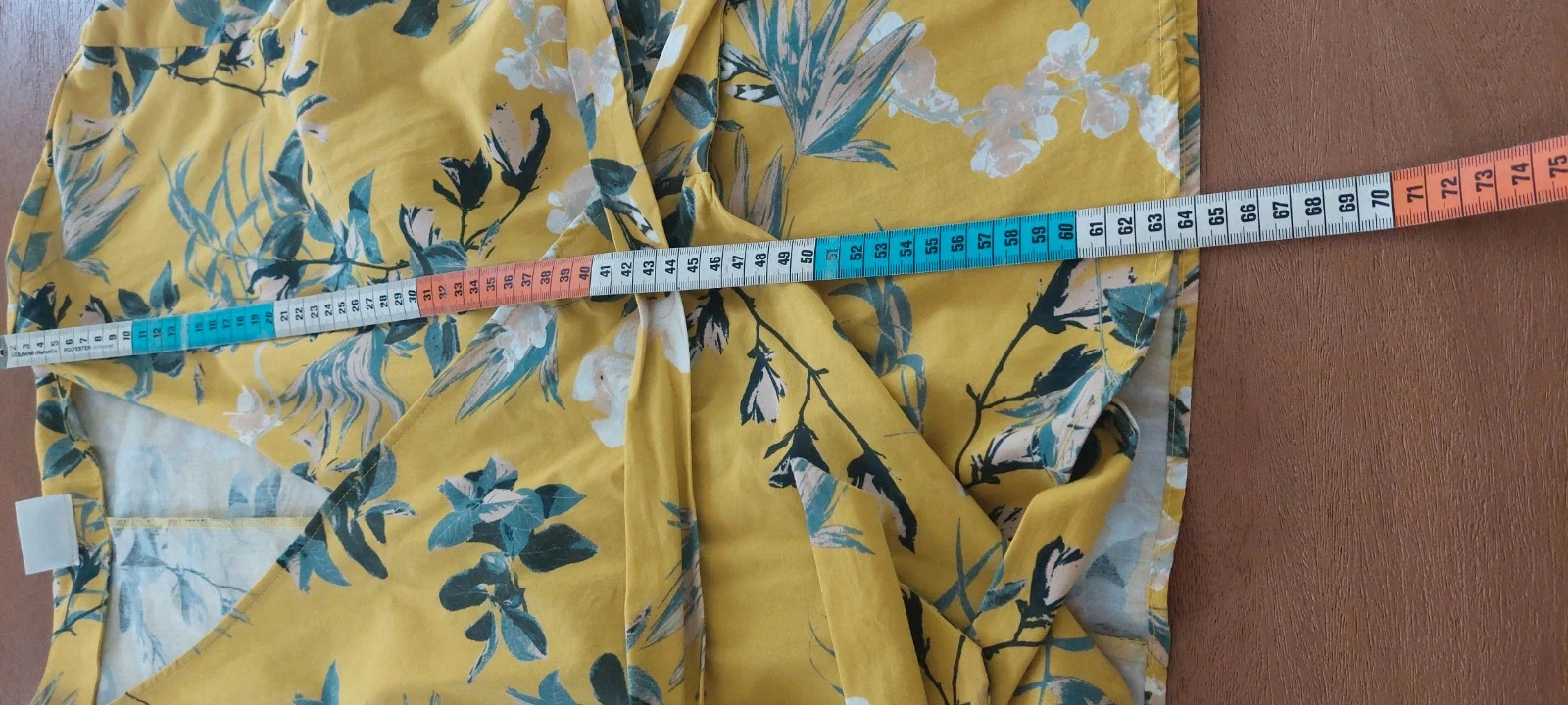 Blouse cache-cœur à fleurs VILA Clothes - Taille L (40) - Jaune moutarde – photo 11